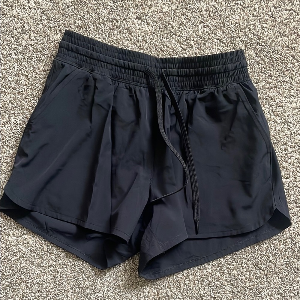 Abercrombie & Fitch Black Athletic Shorts with Elastic Waistband